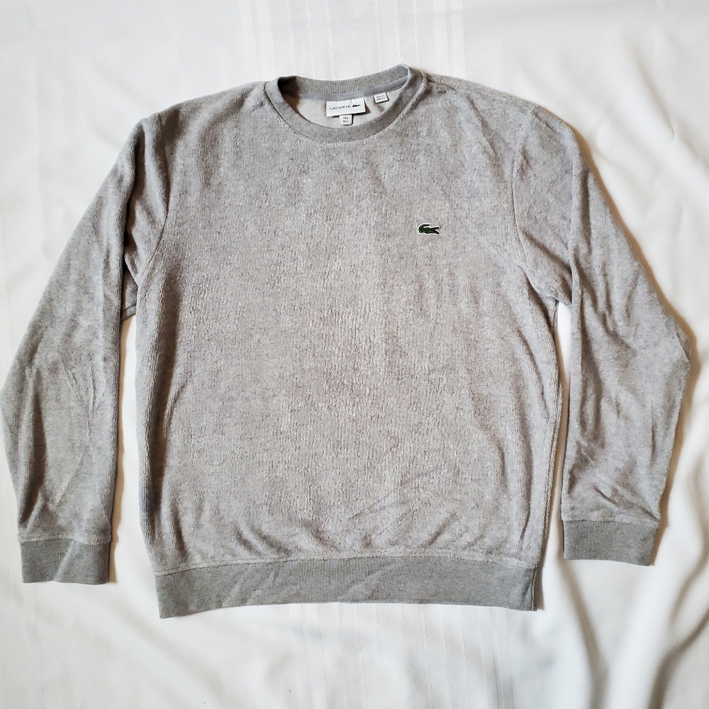 Lacoste terry cloth grey sweatshirt Size L